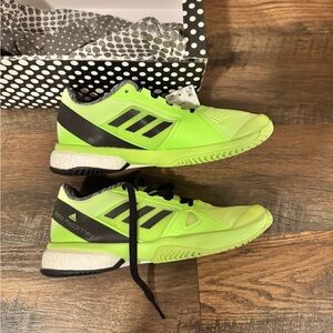 Adidas Stella Court Tennis Shoes in Neon Green and Black NWT